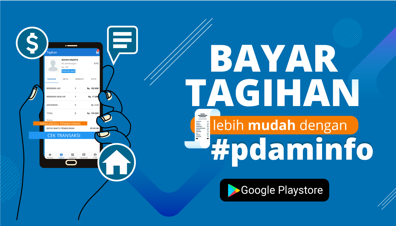 PDAM Info,Bayar Tagihan Rekenig Air,Rekening Air,Bayar Tagihan,Bayar tagihan rekening air online,Aplikasi pembayaran rekening air,Tagihan Air,Pembayaran tagihan rekening air,PDAM Jambi,PDAM Tirta Muaro Jambi